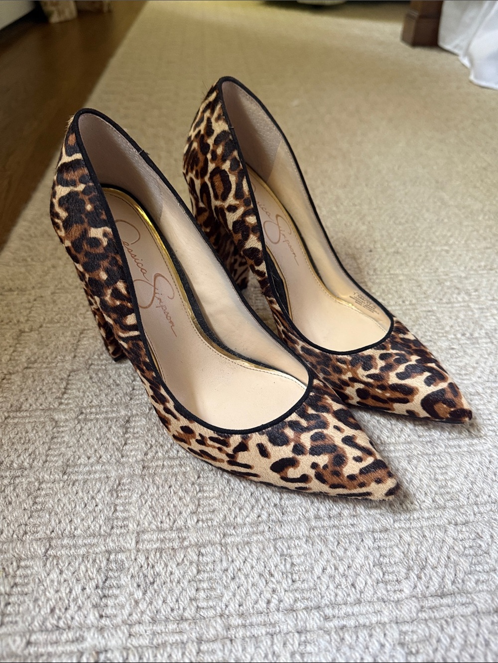 Jessica Simpson Leopard Block Heels